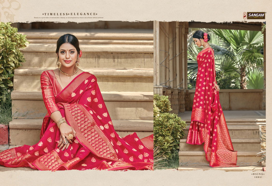 Sangam Vartika Latest Fancy Cotton Handloom Sarees Collection